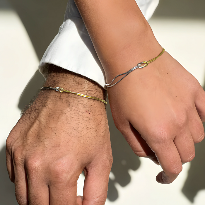 Marina | Silver Eternal Knot Bracelet – Mom & Daughter