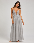 Marina | Striped Halter Maxi Dress