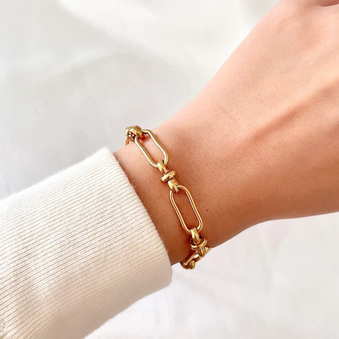 Marisa | Gold-Plated Bracelet with Delicate Double Structure