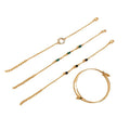 Marisa | Gold-Plated Emeralds Bracelet with Setting