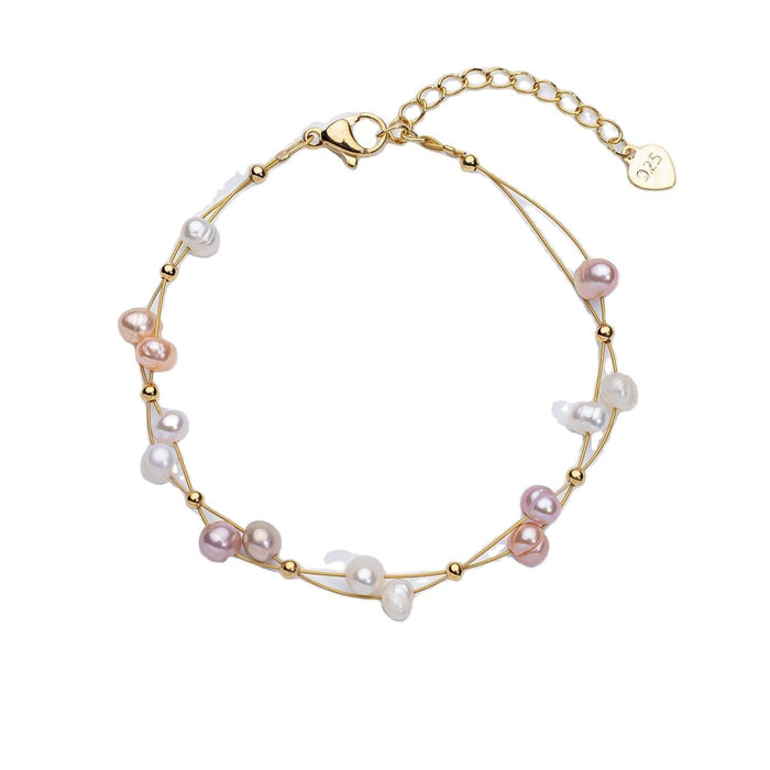 Marlena | Gold-Plated Bracelet with Pearls Details