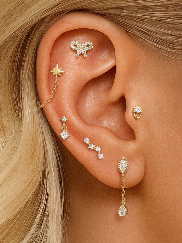 Marlena | Gold-Plated Luminous Character Earrings