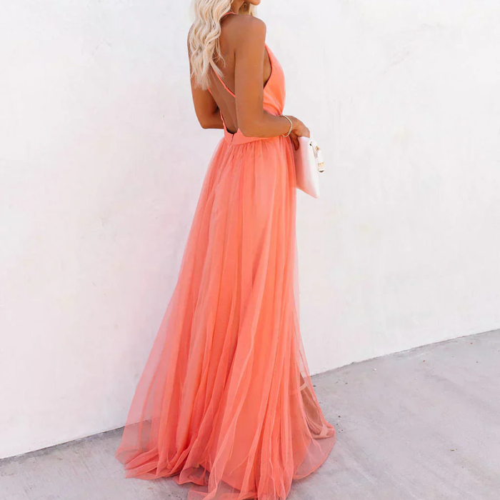 Marta | Coral Maxi Dress