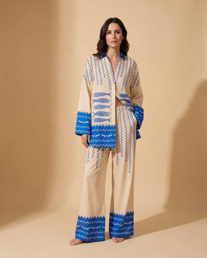 Martina | Printed Shirt Set