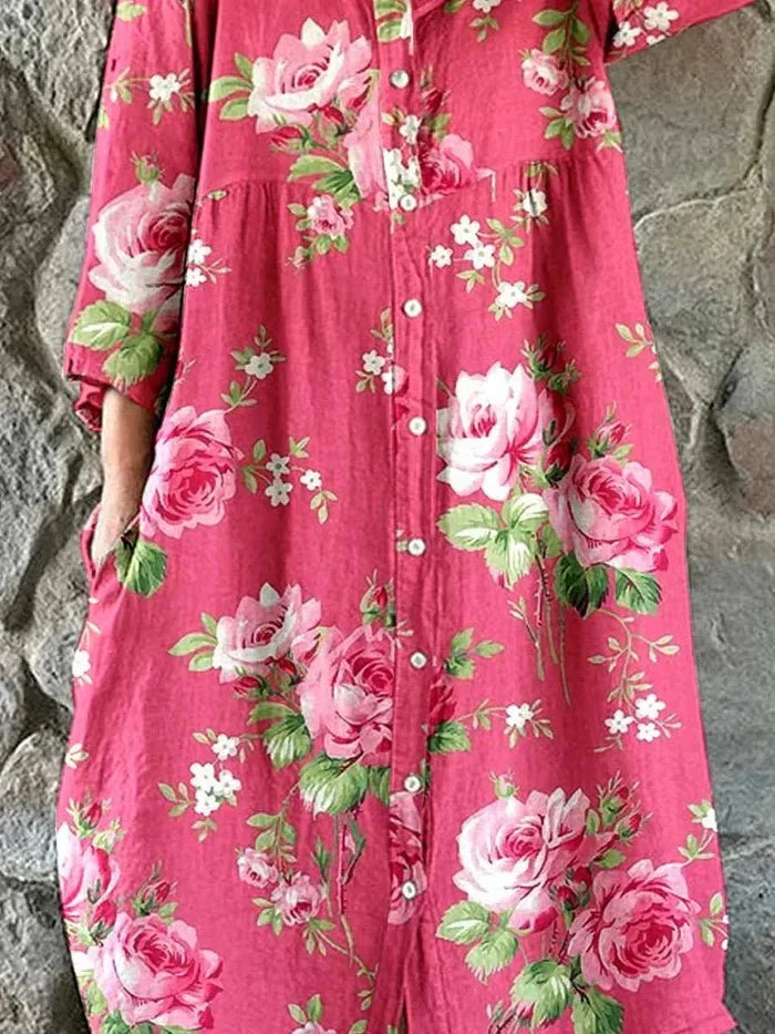 Mathilde | Floral Artistic Maxi Dress