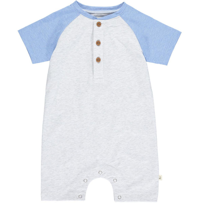 Me & Henry- Gray and Navy Romper