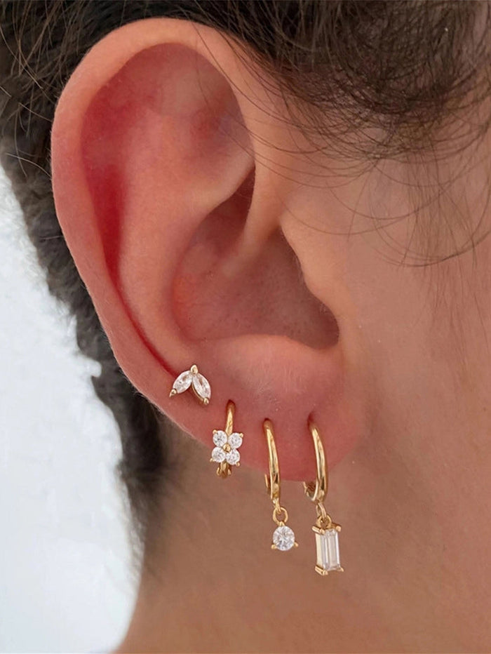 Melanie | Gold-Plated Delicate Earrings with Delicate Texture