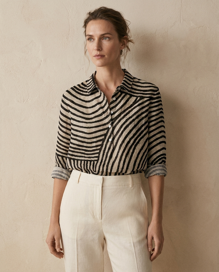 Melina | Linen Elegant Summer Blouse