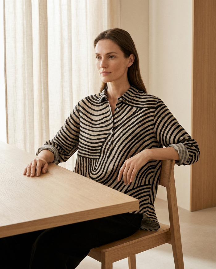 Melina | Linen Elegant Summer Blouse