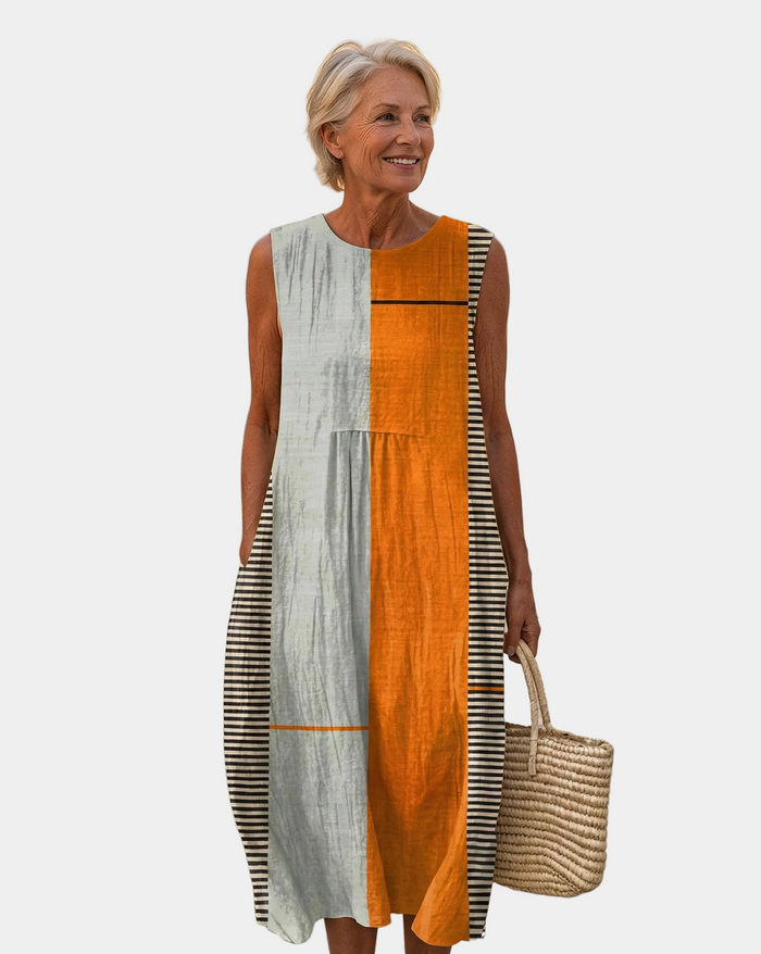 Melina | Midi Dress with Color