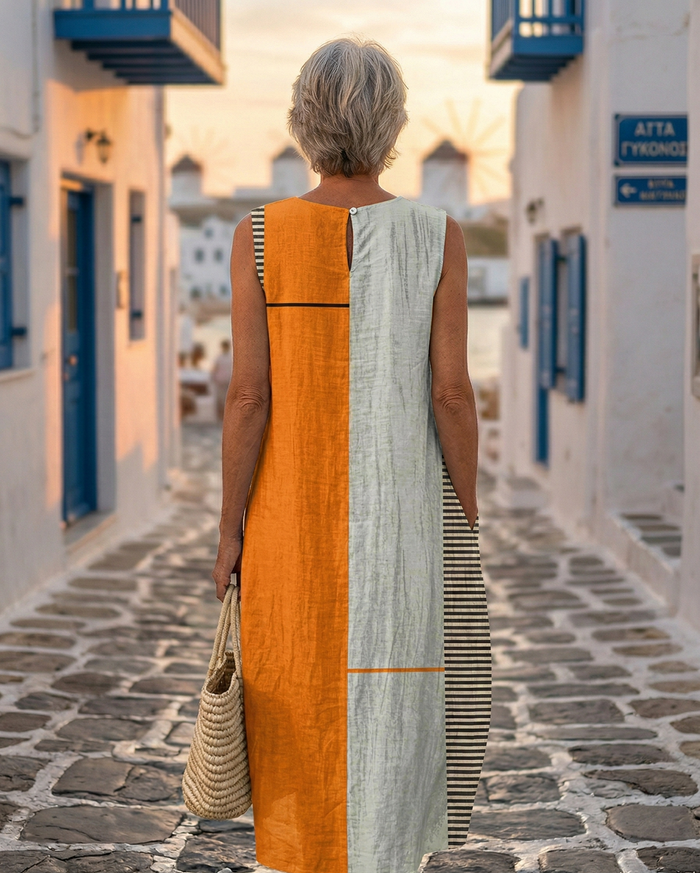 Melina | Midi Dress with Color