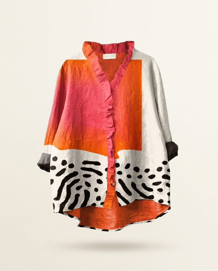 Melinda | Linen Elegant Summer Blouse