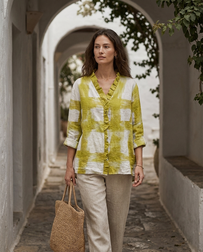 Melissa | Linen Elegant Summer Blouse