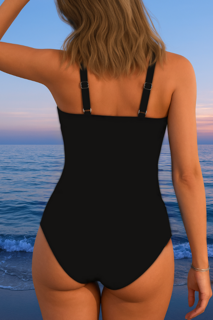 Mercedes | Neckline Wrap with Printed Swimsuit
