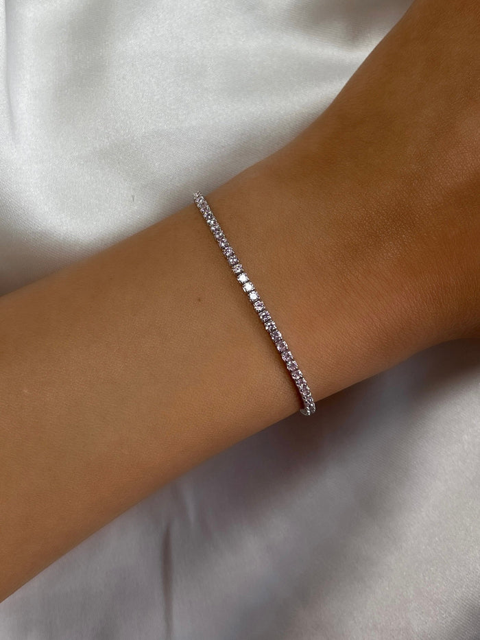 Meri | Pink Tennis Bracelet