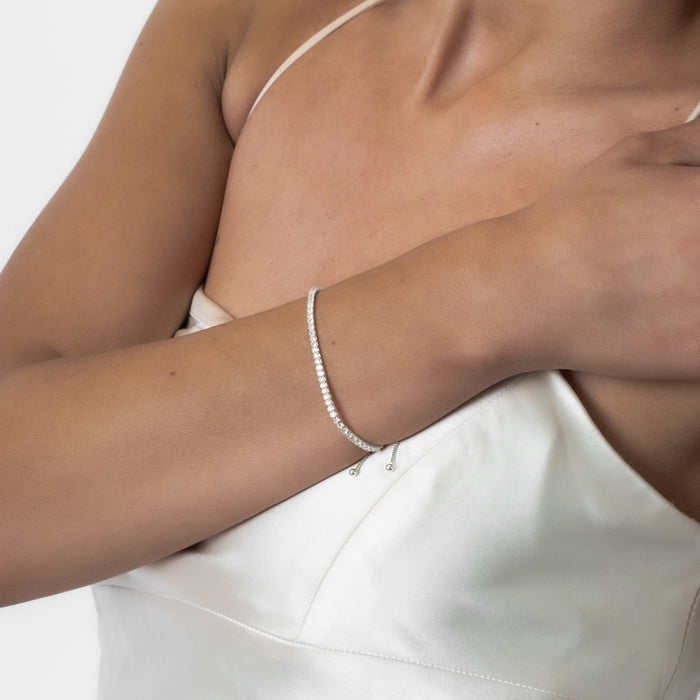 Meri | Silver Tennis Bracelet