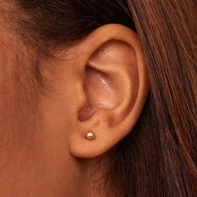 Mia | Silver Sphere Earrings