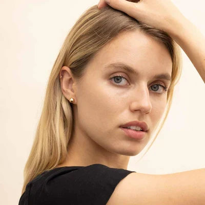 Mia | Silver Sphere Earrings