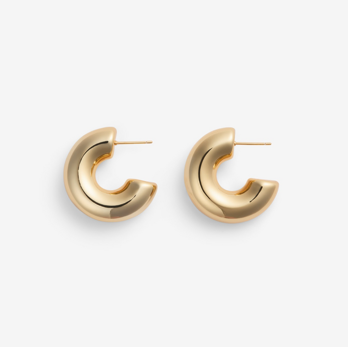 Milla | Gold-Plated Half Bold Hoops