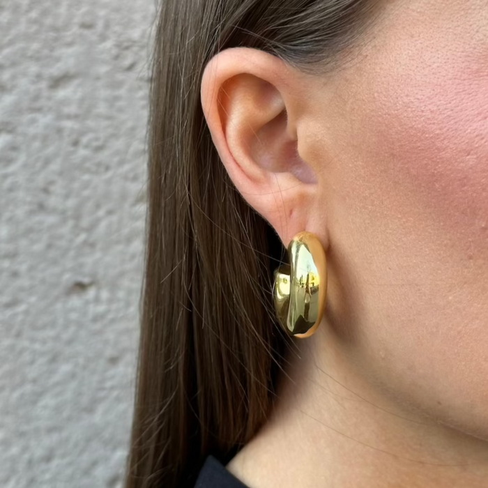 Milla | Gold-Plated Half Bold Hoops