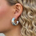 Milla | Silver Half Bold Hoops