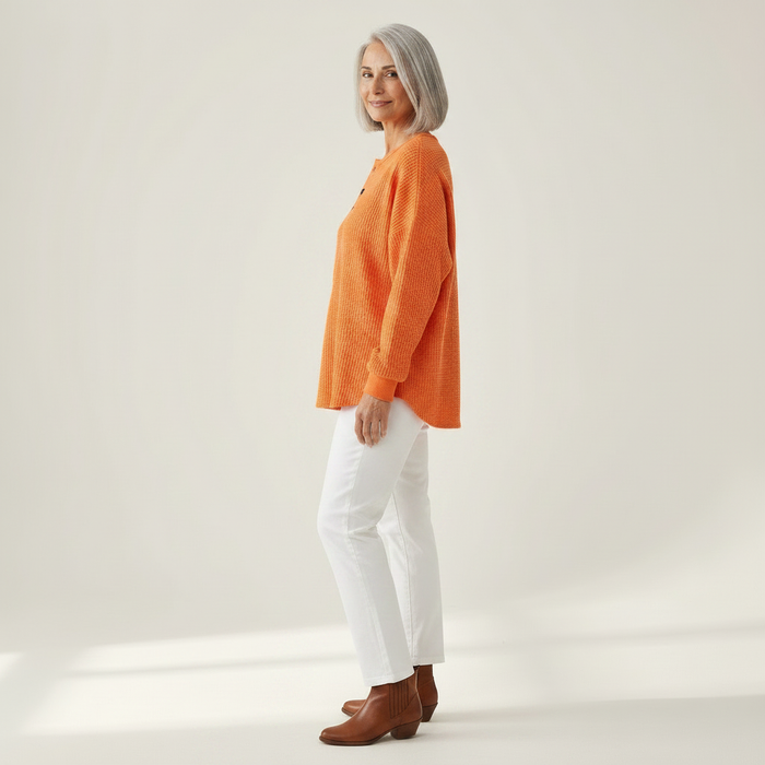 Minttu - Plain Waffle Henley