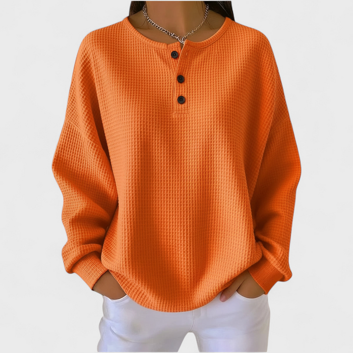 Minttu - Plain Waffle Henley