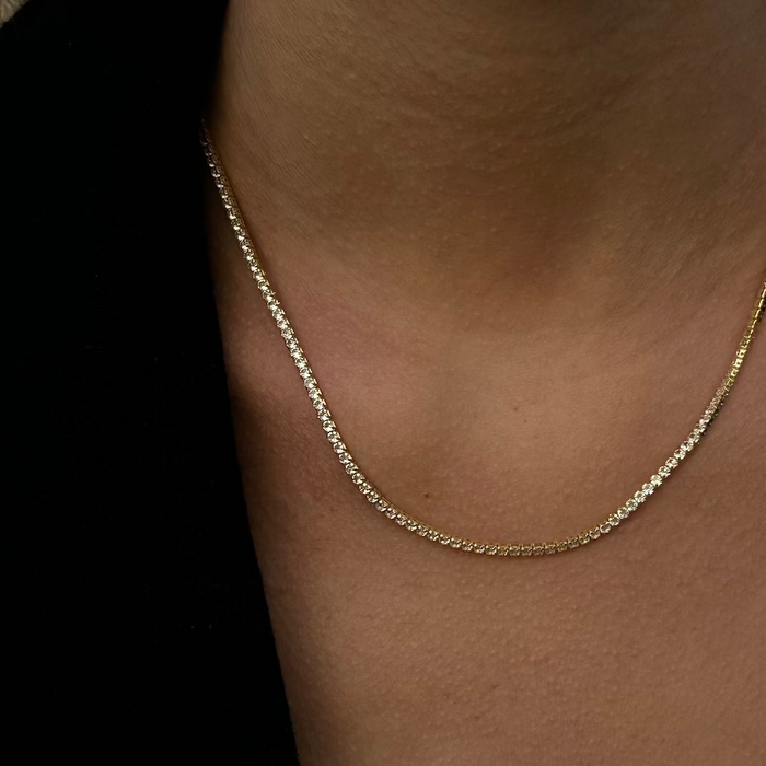 Minttu | Gold-Plated Tennis Necklace