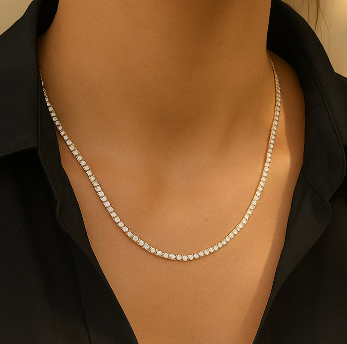 Minttu | Silver Tennis Necklace