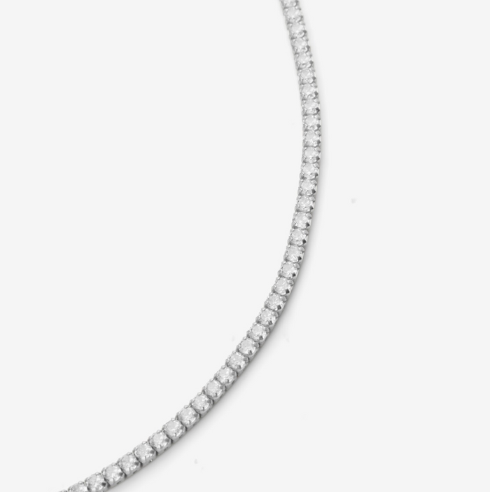 Minttu | Silver Tennis Necklace