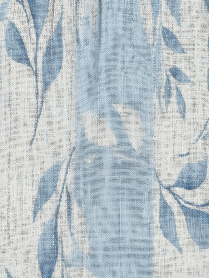 Mireille | Sleeveless with Printed Leaf Azules Midi Dress