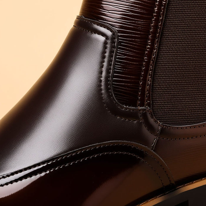 Mixed Leather Winter Boots