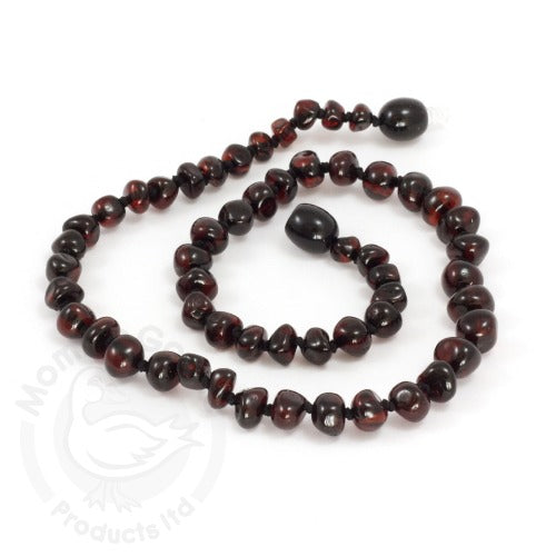 Momma Goose | Baroque Dark Cherry Amber Necklace
