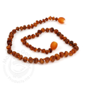 Momma Goose | Unpolished (Raw) Baroque Cognac Baby Necklace