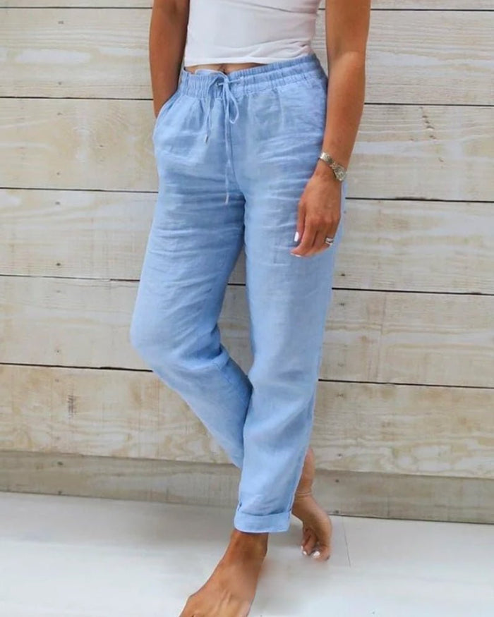 Monica | Linen Trousers and Cotton