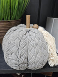 Mud Pie| Gray Braided Pumpkin