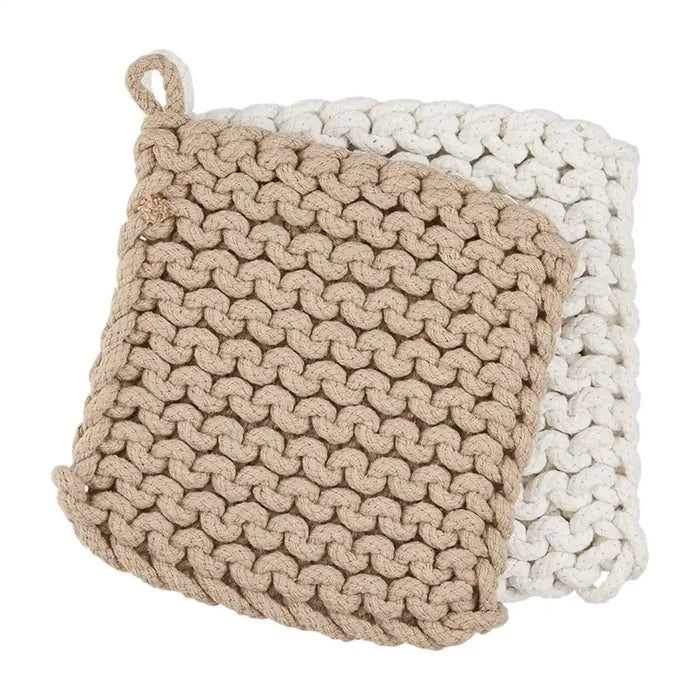 Mud Pie | Neutral Crochet Pot Holder