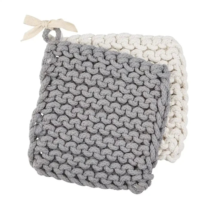 Mud Pie | Neutral Crochet Pot Holder
