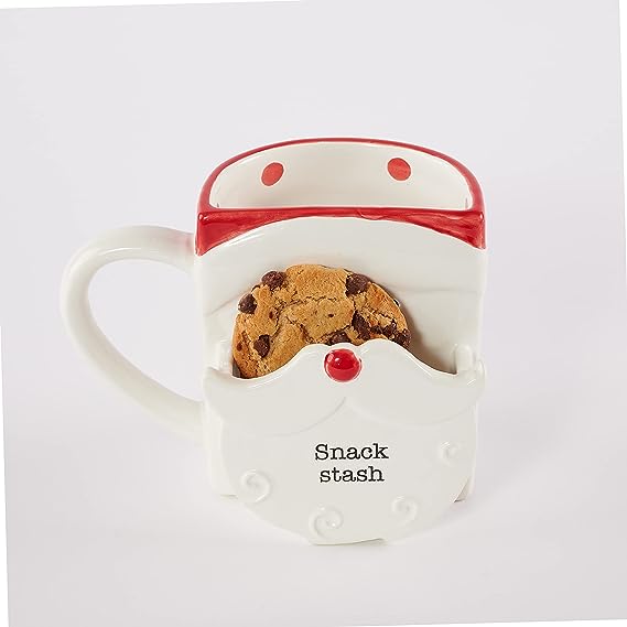 Mud Pie Santa Cookie Pocket Mug