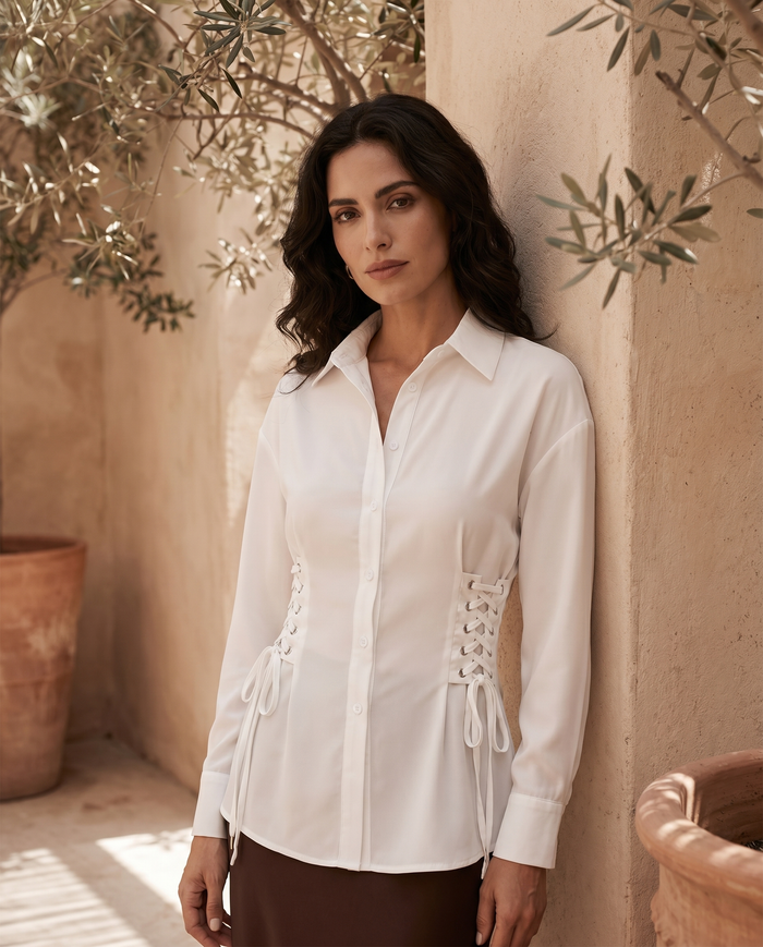 Natalia | Blouse Polo Long-Sleeve