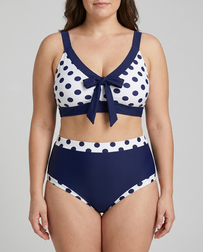 Natalia | High-Waisted Patchwork Bikini
