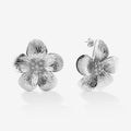 Neea | Silver Large Flower Earrings