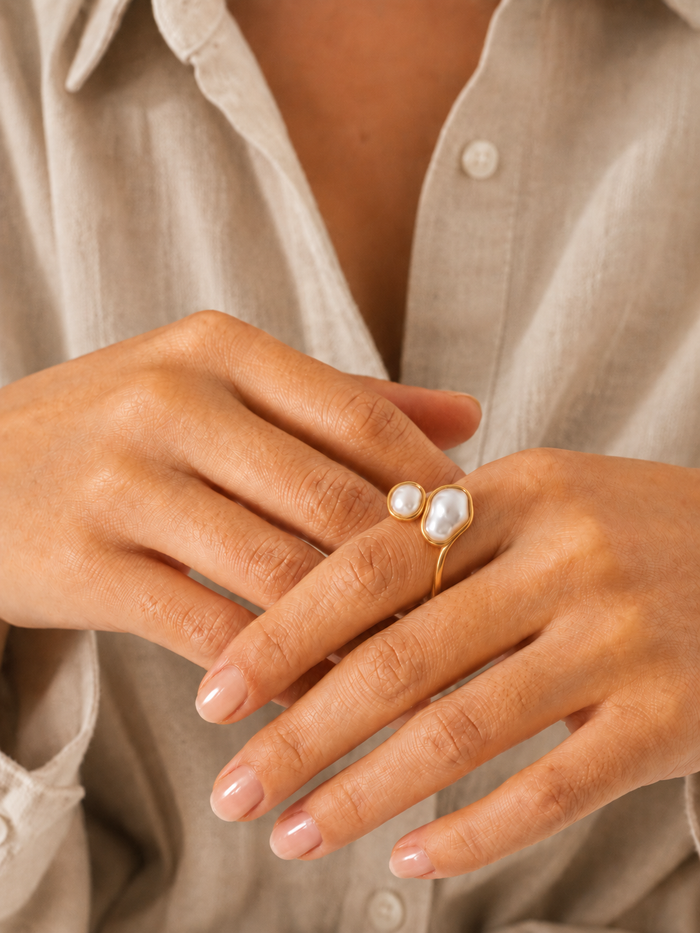 Nina | Double Mother-of-Pearl Ring