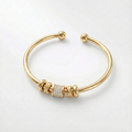 Nina | Gold-Plated Adjustable Bracelet with Charms