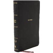 NKJV Compact Reference Bible, black leather soft