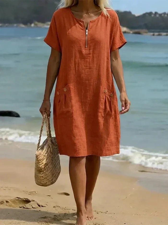 Noelia | With Zip Front Maxi Dress