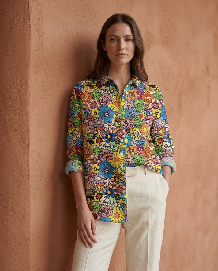 Noemie | Linen Elegant Summer Blouse