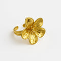 Noora | Gold-Plated Large Flower Ring