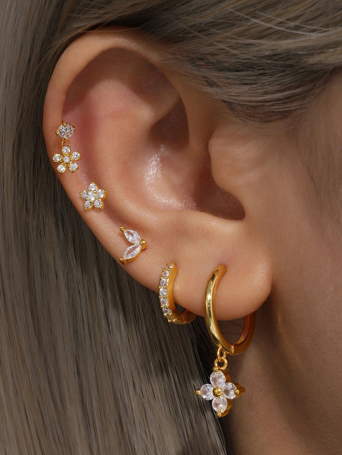 Nora | Gold-Plated Defined Shape Delicate Earrings