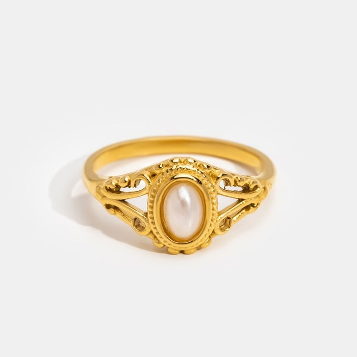 Nora | Gold-Plated Ring with Line Curve